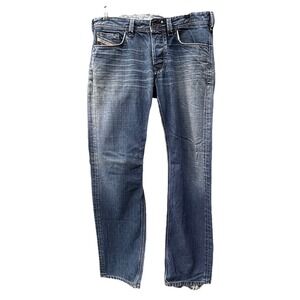 Diesel YARIK Vtg Jeans Y2K Mens Distressed Thrashed 36W Lg ButtonFly L32 Italy